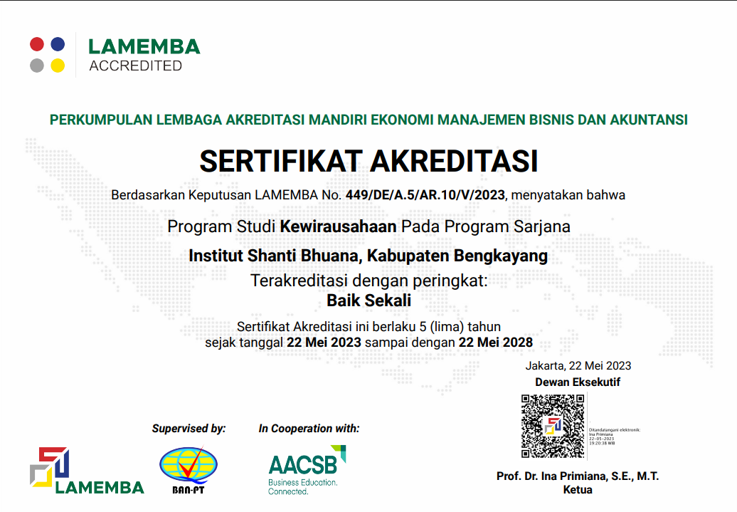 Sertifikat Akreditasi Kewirausahaan