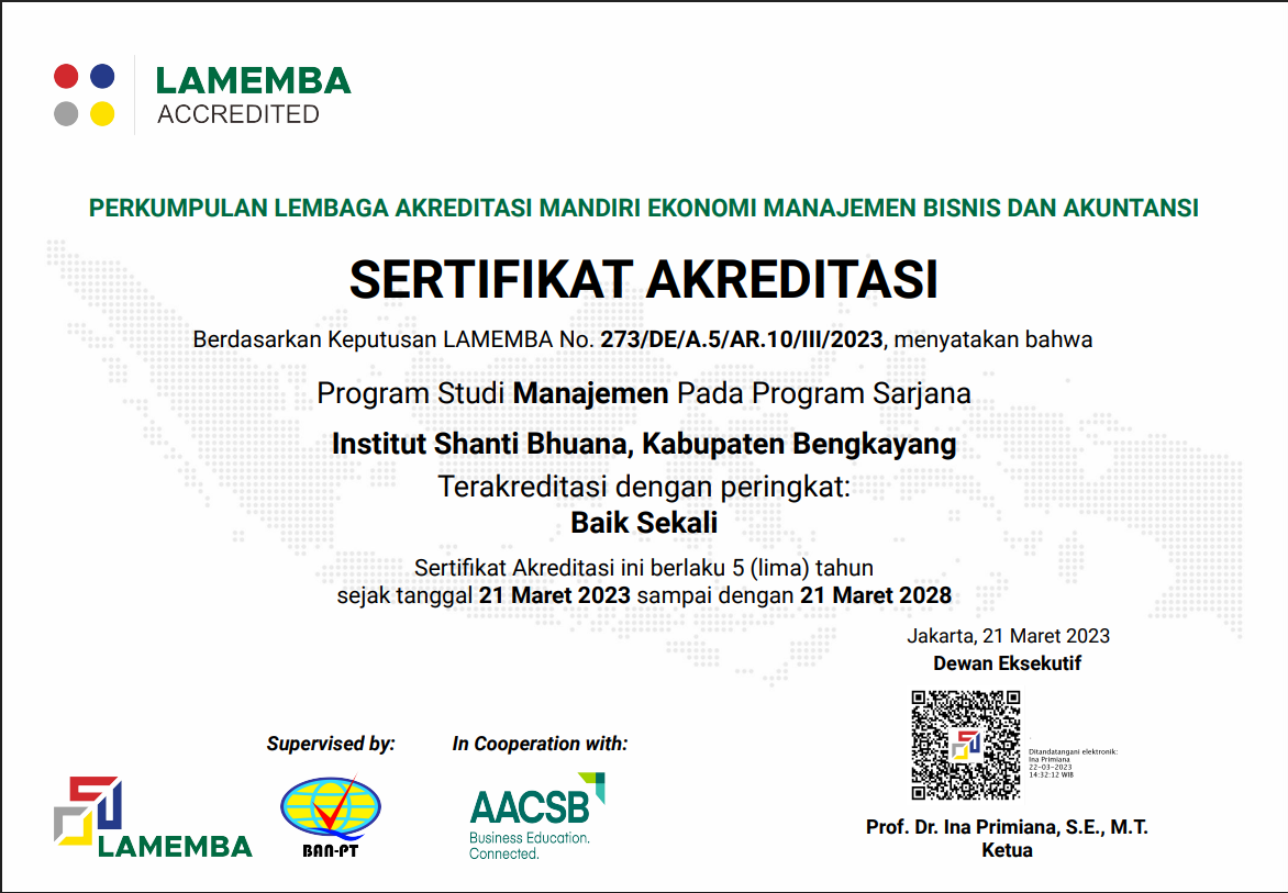Sertifikat Akreditasi Manajemen