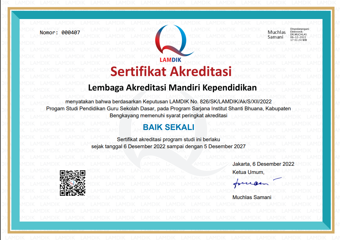 Sertifikat Akreditasi PGSD